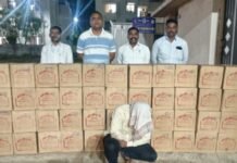 जामखेडमध्ये अवैध दारू विक्री करणाऱ्याविरोधात स्थानिक गुन्हे शाखेकडून कारवाई एका आरोपीविरोधात गुन्हा दाखल १,६८,९६०/- किंमतीचा मुद्देमाल जप्त