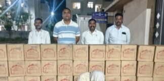 जामखेडमध्ये अवैध दारू विक्री करणाऱ्याविरोधात स्थानिक गुन्हे शाखेकडून कारवाई एका आरोपीविरोधात गुन्हा दाखल १,६८,९६०/- किंमतीचा मुद्देमाल जप्त