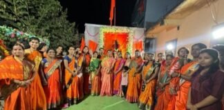 प्रभाग सात मध्ये महिला आयोजित शिवजयंती मोठ्या उत्साहात साजरी