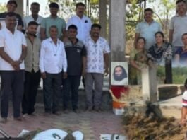 आर्ट ऑफ लिविंग तर्फे खर्डा स्मशानभूमीत साफसफाई मोहीम