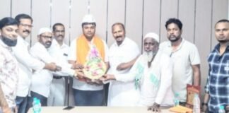 शिवसेना युवा नेते आकाश बाफना यांचा मुस्लिम समाज व शामीरभाई सय्यद मित्र परिवाराच्या वतीने सत्कार