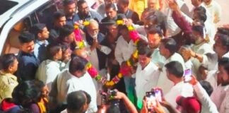 जामखेड शहरात मंत्री छगन भुजबळ यांचे जंगी स्वागत