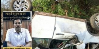 केजचे तहसीलदार यांच्या गाडीला भीषण अपघात तहसीलदार गिड्डे यांचा जागीच मृत्यू