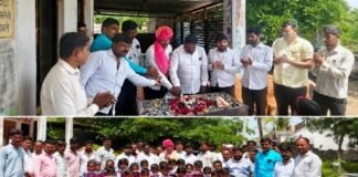 गणेश कडभने यांच्या वाढदिवशी कडभनवाडी शाळेत स्पोर्ट्स किट वाटप आणि वृक्षारोपण