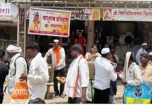 श्री संत वामनभाऊ महाराजांच्या पायी दिंडीचे परशुराम प्रतिष्ठानतर्फे उत्साहात स्वागत