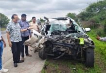 जामखेड–माहीजळगाव महामार्गावर भीषण अपघात; दोन शासकीय कर्मचाऱ्यांचा जागीच मृत्यू रस्त्याच्या कामातील निष्काळजीपणामुळे दुर्घटना झाल्याचा आरोप; कंत्राटदारावर कारवाईची सामाजिक कार्यकर्ते संजय कोठारी यांची मागणी
