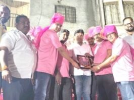 गणेशभक्तांच्या स्वागतासाठी जामखेड तालुका शिवसेना व आदर्श फाउंडेशन सज्ज! आकाश बाफना यांच्या पुढाकारातून गणेश मंडळांचे उत्साहात स्वागत, आज आणि उद्याही स्वागत सोहळा