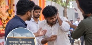 गणपती वर्गणीवरून वाद पेटला, तरुणाला लाथाबुक्क्यांनी मारहाण “वर्गणी देणार नाही” म्हणताच संताप, मिरजगाव पोलिसांत दोघांविरुद्ध खंडणीचा गुन्हा दाखल
