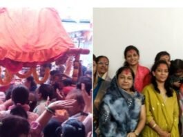 जामखेडमध्ये तुळजाभवानी मातेच्या पलंगाचे जल्लोषात स्वागत! बोगावत परिवाराची ७५ वर्षांची भाविकसेवेची परंपरा अखंड सुरू!  दुष्काळाचे संकट दूर होऊ दे, आई जगदंबेची कृपा सर्वांवर राहू दे! पलंगाच्या स्वागत सोहळ्यात नगराध्यक्षा प्रांजल चिंतामणी यांची प्रार्थना!